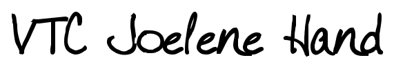 VTC Joelene Hand font preview
